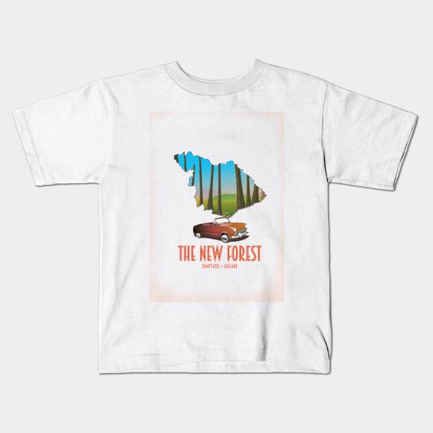 the new forest Hampshire england Kids T-Shirt by nickemporium1